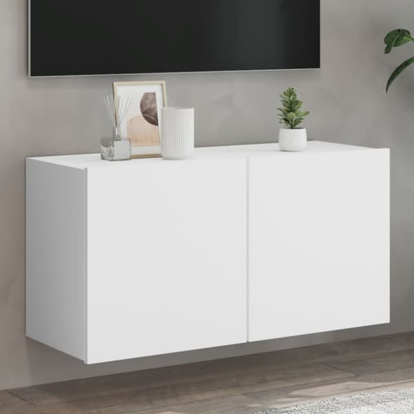 vidaXL væghængt tv-bord 80x30x41 cm hvid