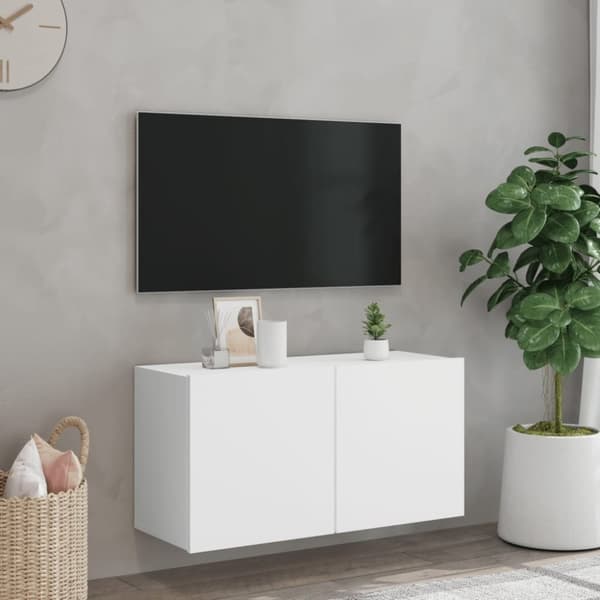 vidaXL væghængt tv-bord 80x30x41 cm hvid