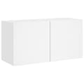 Miniatyrbilde 1 av 11: vidaXL Vegghengt TV-benk hvit 80x30x41 cm