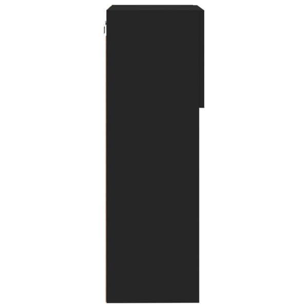 vidaXL TV-benk med LED-lys svart 40,5x30x90 cm