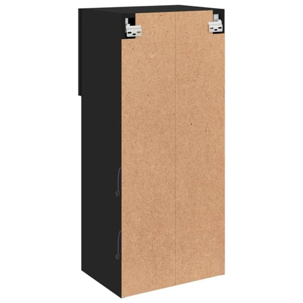 vidaXL TV-benk med LED-lys svart 40,5x30x90 cm