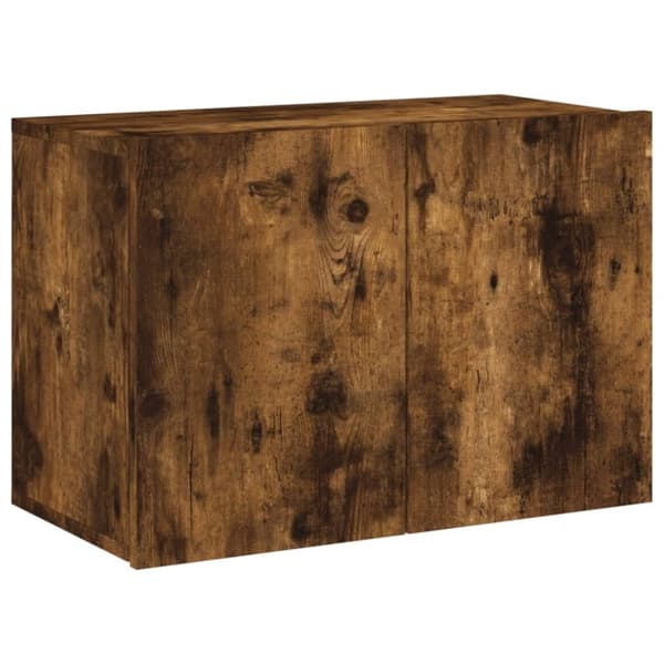 vidaXL væghængt tv-bord 60x30x41 cm røget egetræsfarve