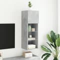 Miniatyrbilde 4 av 11: vidaXL TV-benk med LED-lys betonggrå 30,5x30x90 cm