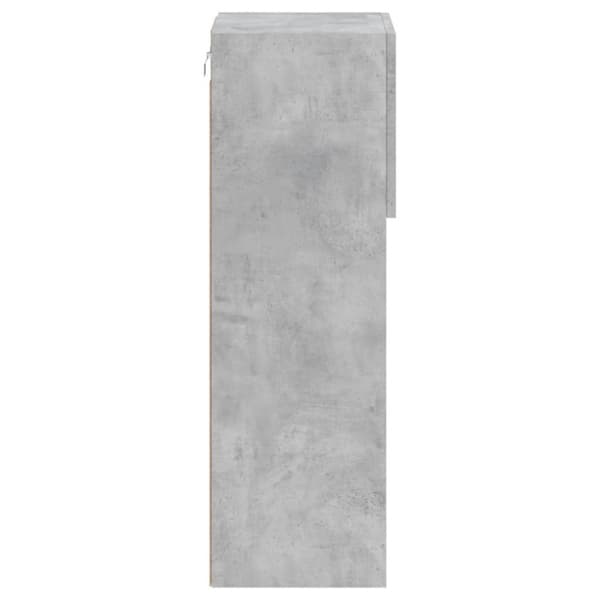 vidaXL TV-benk med LED-lys betonggrå 30,5x30x90 cm