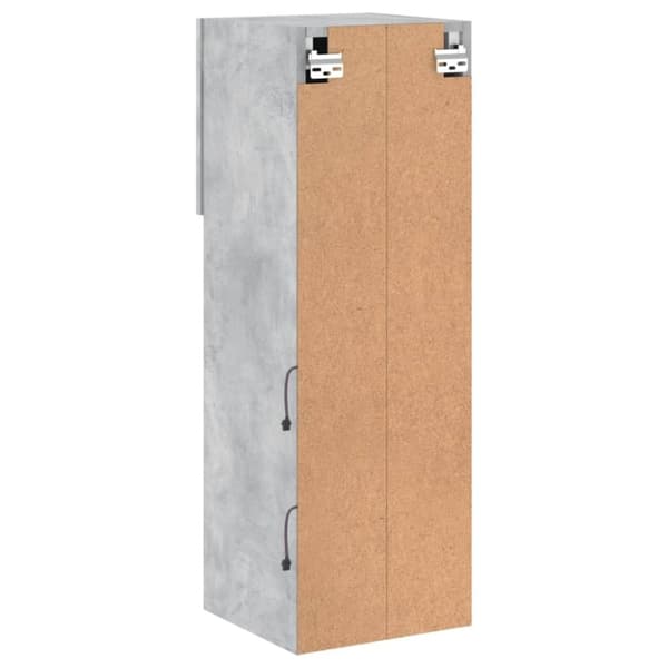vidaXL TV-benk med LED-lys betonggrå 30,5x30x90 cm