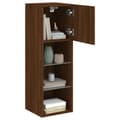 Miniatyrbilde 6 av 11: vidaXL TV-benk med LED-lys brun eik 30,5x30x90 cm