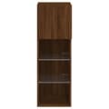 Miniatyrbilde 9 av 11: vidaXL TV-benk med LED-lys brun eik 30,5x30x90 cm