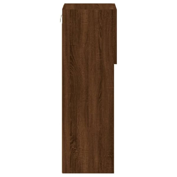 vidaXL TV-benk med LED-lys brun eik 30,5x30x90 cm