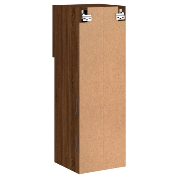 vidaXL TV-benk med LED-lys brun eik 30,5x30x90 cm