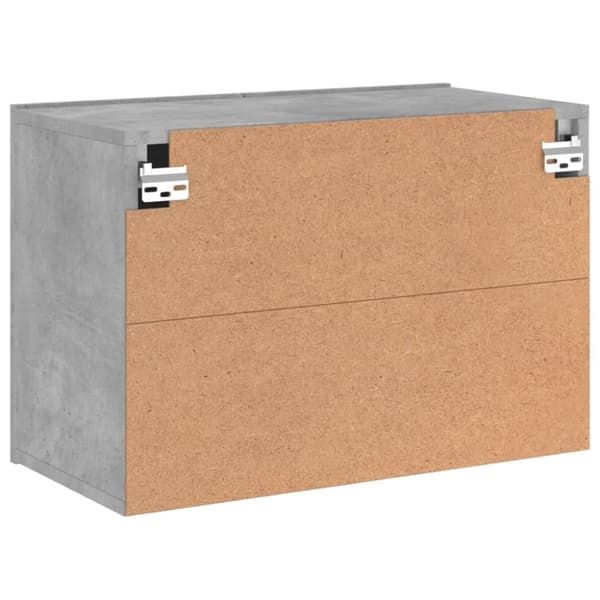 vidaXL Vegghengt TV-benk betonggrå 60x30x41 cm