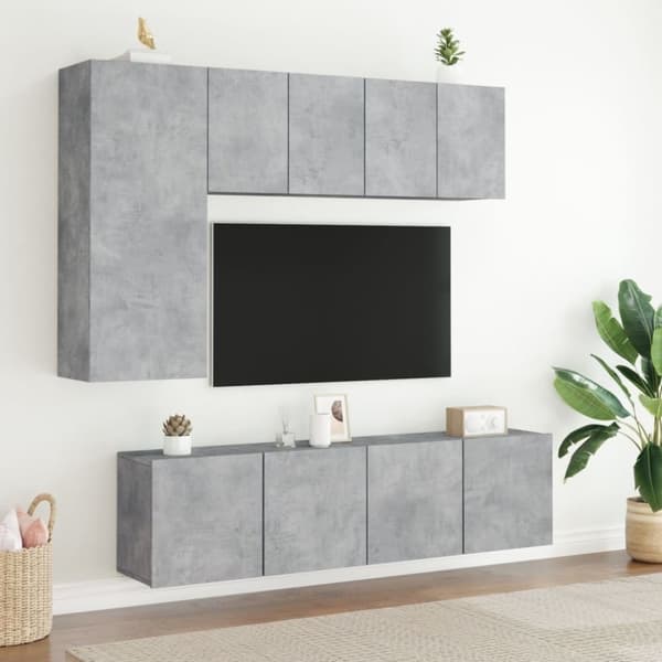 vidaXL Vegghengt TV-benk betonggrå 60x30x41 cm