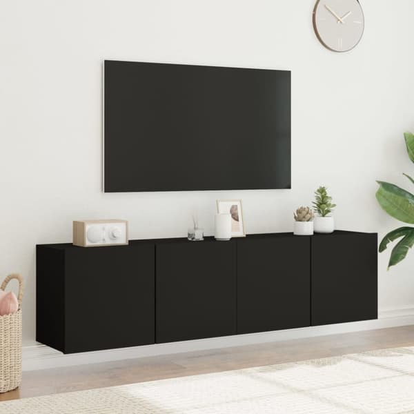 vidaXL væghængte tv-borde 2 stk. 80x30x41 cm sort