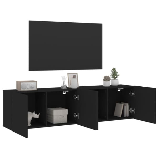 vidaXL væghængte tv-borde 2 stk. 80x30x41 cm sort