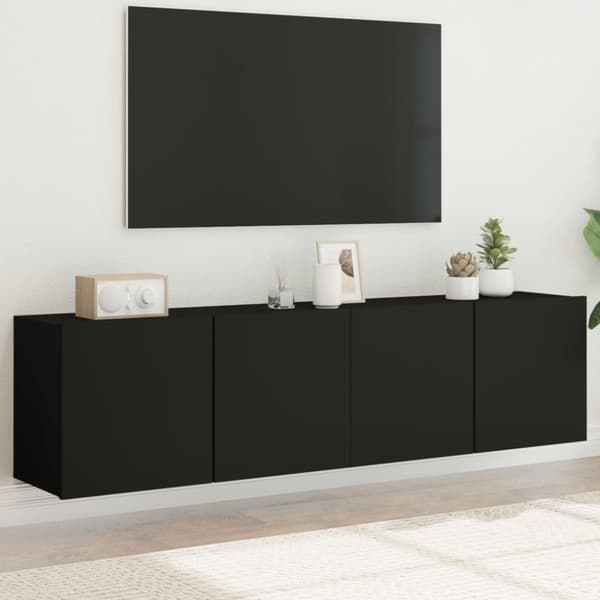 vidaXL væghængte tv-borde 2 stk. 80x30x41 cm sort