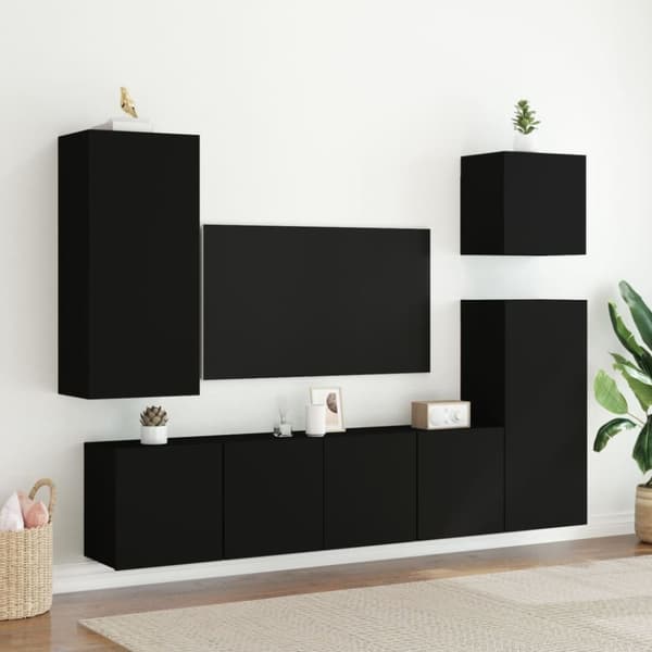 vidaXL væghængte tv-borde 2 stk. 80x30x41 cm sort