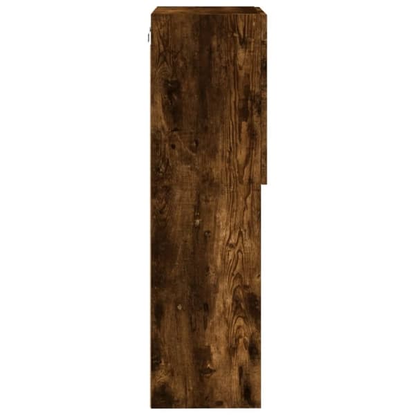 vidaXL tv-bord med LED-lys 40,5x30x102 cm røget egetræsfarve