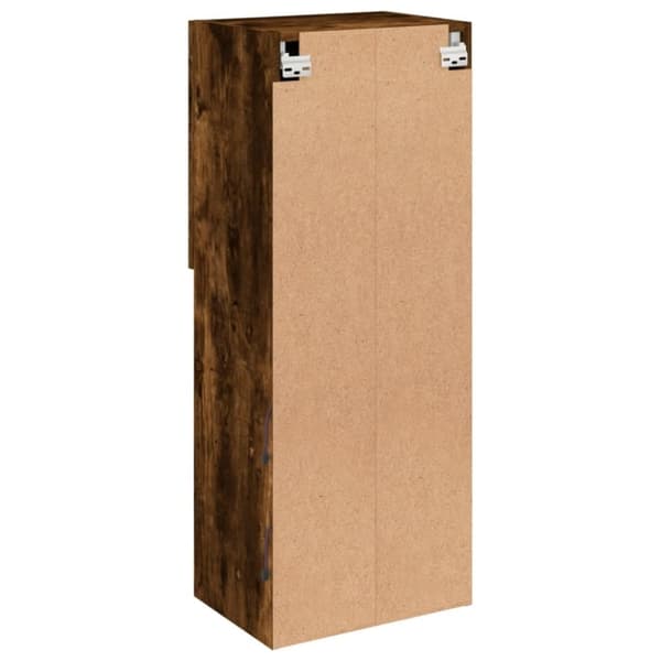 vidaXL tv-bord med LED-lys 40,5x30x102 cm røget egetræsfarve