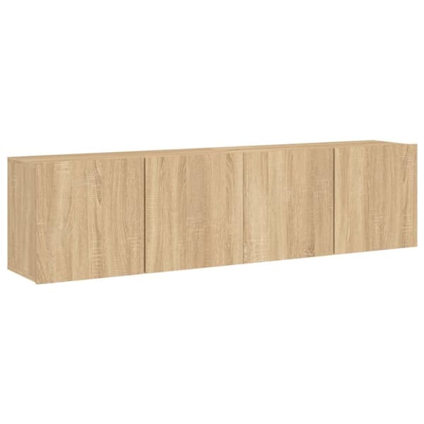 vidaXL Veggmonterte TV-benker 2 stk sonoma eik 80x30x41 cm