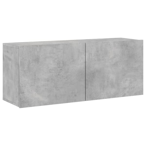 vidaXL Vegghengt TV-benk betonggrå 100x30x41 cm