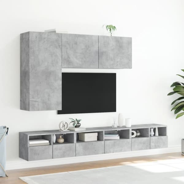 vidaXL væghængt tv-bord 100x30x41 cm betongrå