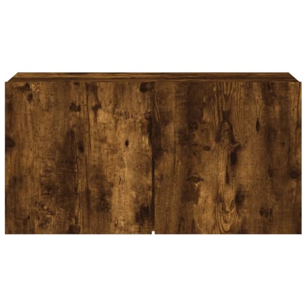 vidaXL Väggmonterad tv-bänk rökfärgad ek 80x30x41 cm