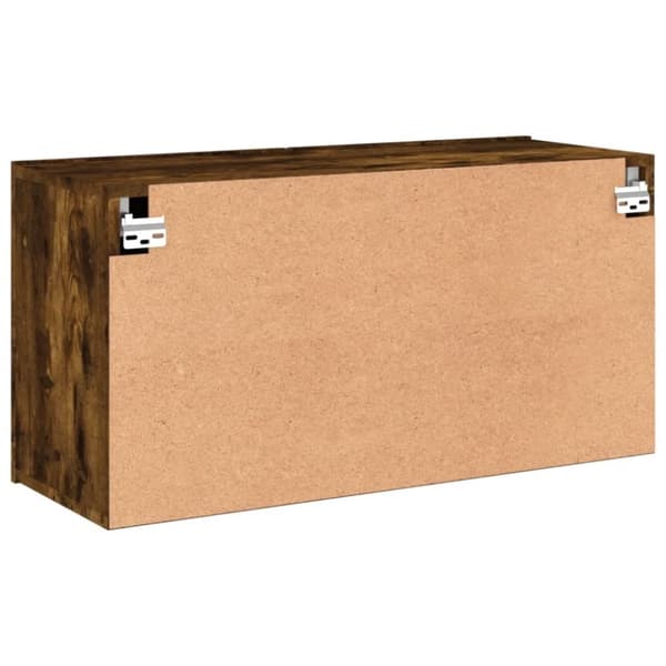 vidaXL Väggmonterad tv-bänk rökfärgad ek 80x30x41 cm