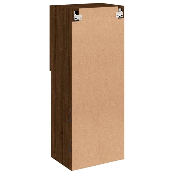 vidaXL Tv-bänk med LED-belysning brun ek 40,5x30x102 cm
