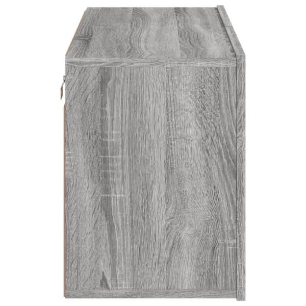 vidaXL Veggmontert TV-benk grå sonoma 80x30x41 cm