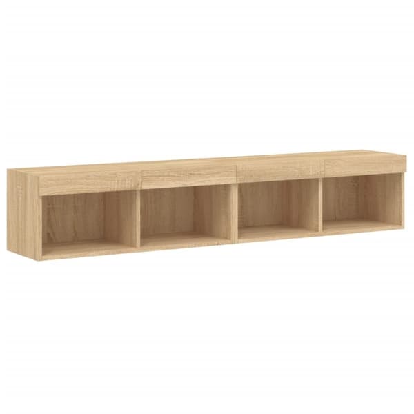 vidaXL TV-tasot LED-valoilla 2 kpl Sonoma-tammi 80x30x30 cm
