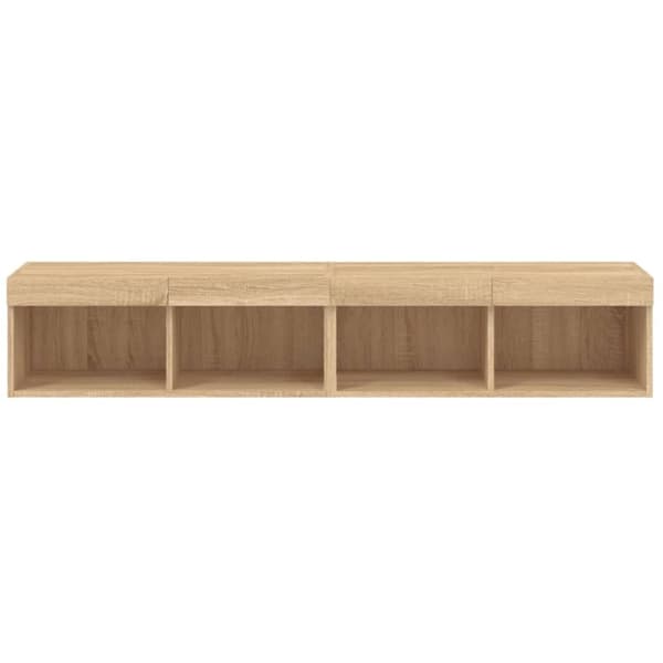 vidaXL TV-tasot LED-valoilla 2 kpl Sonoma-tammi 80x30x30 cm