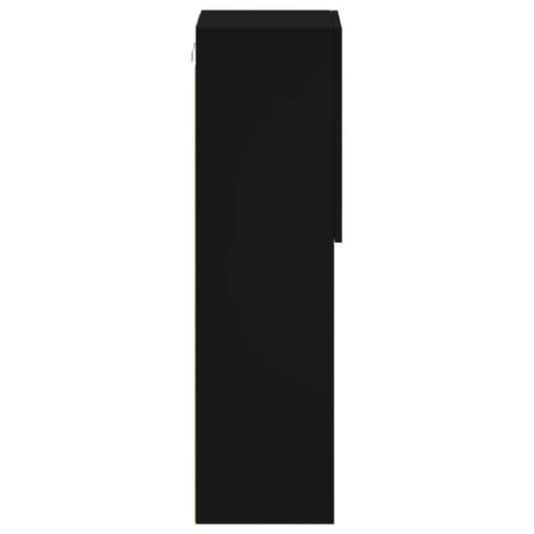 vidaXL TV-benk med LED-lys svart 30,5x30x102 cm
