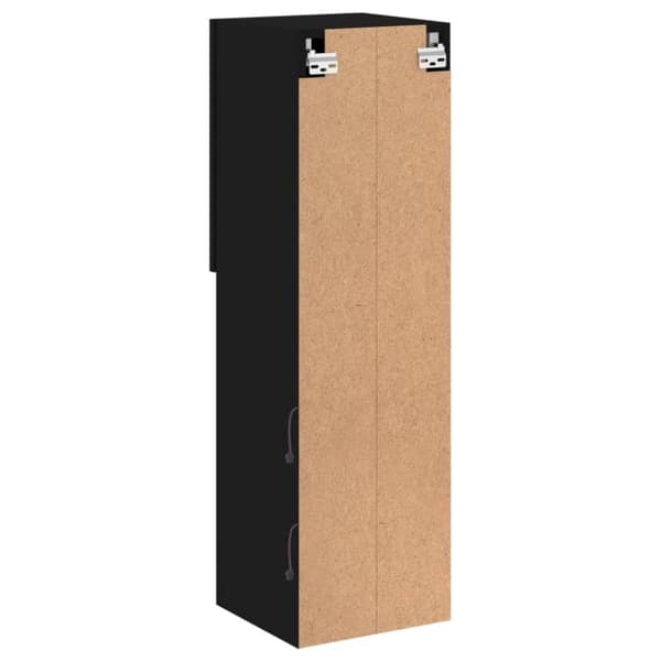 vidaXL TV-benk med LED-lys svart 30,5x30x102 cm