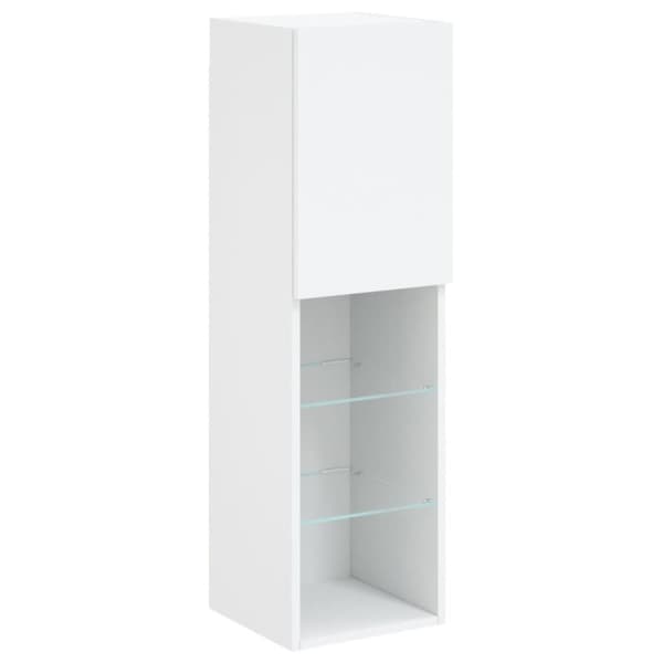 vidaXL TV-benk med LED-lys hvit 30,5x30x102 cm