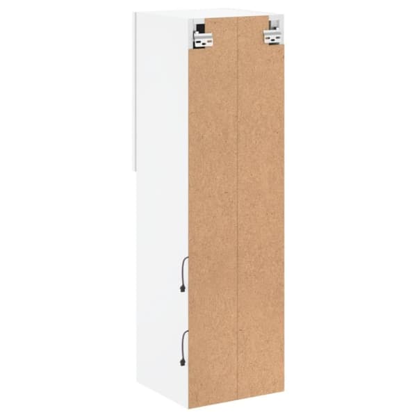 vidaXL TV-benk med LED-lys hvit 30,5x30x102 cm