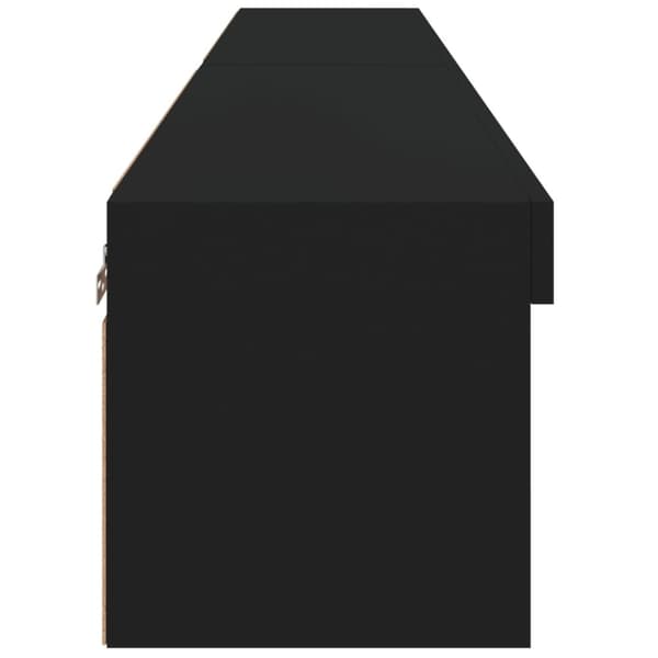 vidaXL TV-benker med LED-lys 2 stk svart 80x30x30 cm