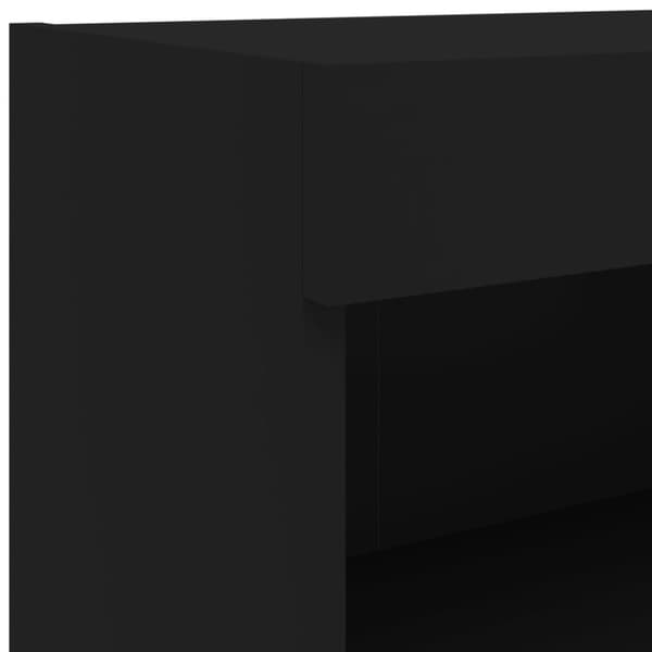 vidaXL TV-benker med LED-lys 2 stk svart 80x30x30 cm