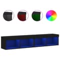 Pikkukuva 2 / 11: vidaXL TV-tasot LED-valoilla 2 kpl musta 80x30x30 cm