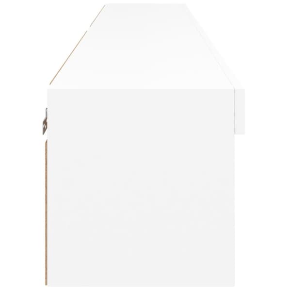 vidaXL TV-benker med LED-lys 2 stk hvit 80x30x30 cm