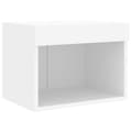 Miniatyrbilde 8 av 11: vidaXL Veggmontert nattbord med LED-lys 2 stk hvit