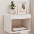 Miniatyrbilde 1 av 11: vidaXL Veggmontert nattbord med LED-lys 2 stk hvit