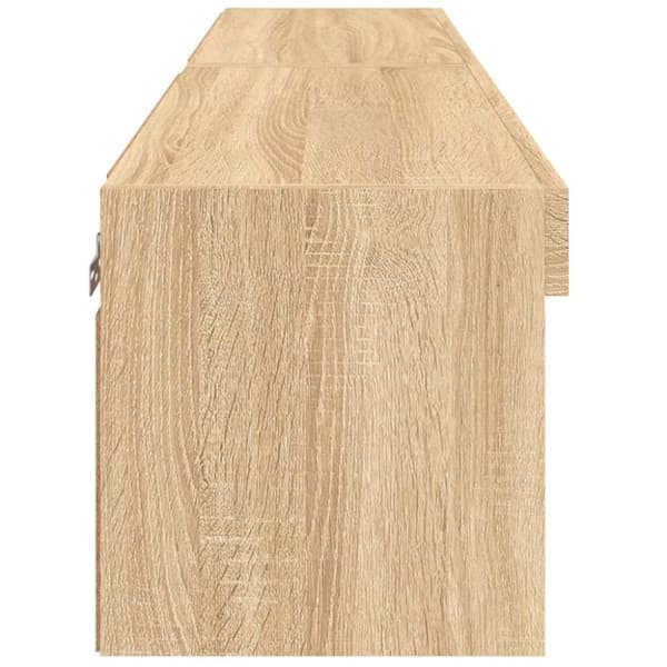 vidaXL TV-benk med LED 2 stk sonoma eik 60x30x30 cm