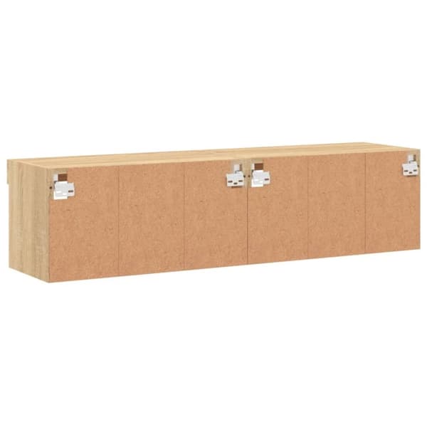 vidaXL TV-benk med LED 2 stk sonoma eik 60x30x30 cm