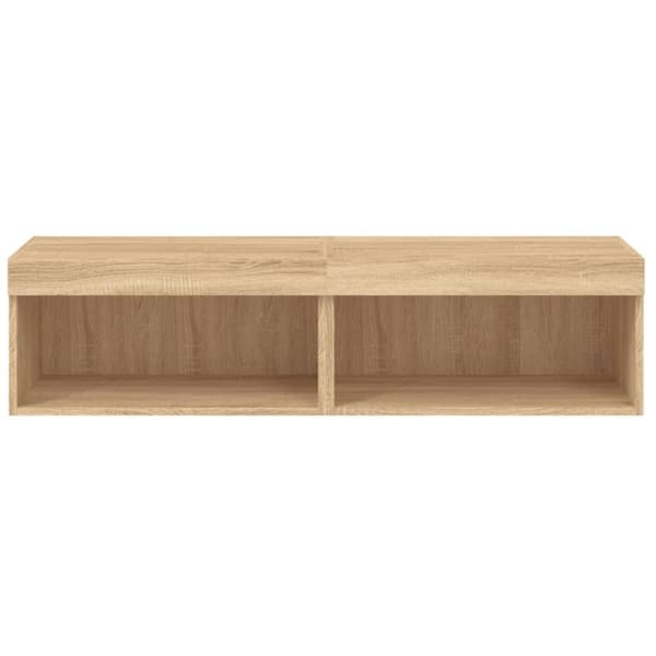vidaXL tv-borde med LED-lys 2 stk. 60x30x30 cm sonoma-eg