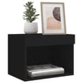 Miniatyrbild 5 av 11: vidaXL Väggmonterade sängbord med LED-lampor 2 st svart