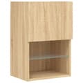 Miniatyrbillede 7 af 11: vidaXL tv-bord med LED-lys 40,5x30x60 cm sonoma-eg