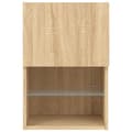 Miniatyrbillede 9 af 11: vidaXL tv-bord med LED-lys 40,5x30x60 cm sonoma-eg