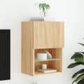 Miniatyrbillede 1 af 11: vidaXL tv-bord med LED-lys 40,5x30x60 cm sonoma-eg