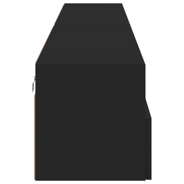 vidaXL Väggmonterad tv-bänk 2 st svart 100x30x30 cm konstruerat trä