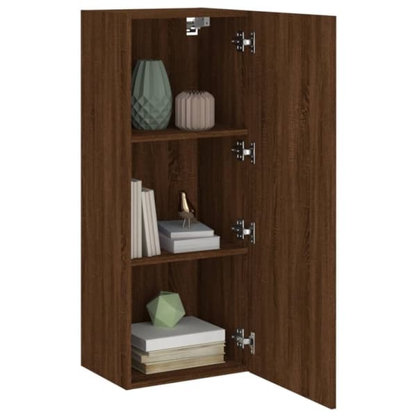 vidaXL Vegghengt TV-benk brun eik 40,5x30x102 cm konstruert tre