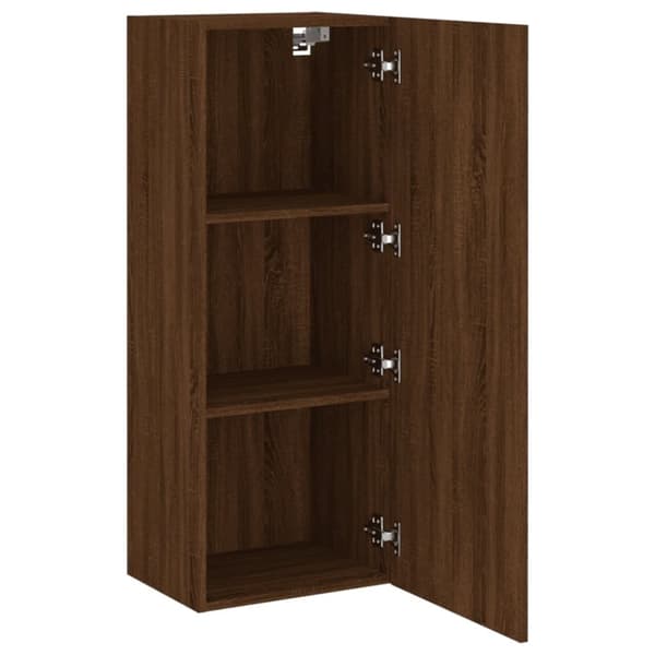 vidaXL Vegghengt TV-benk brun eik 40,5x30x102 cm konstruert tre
